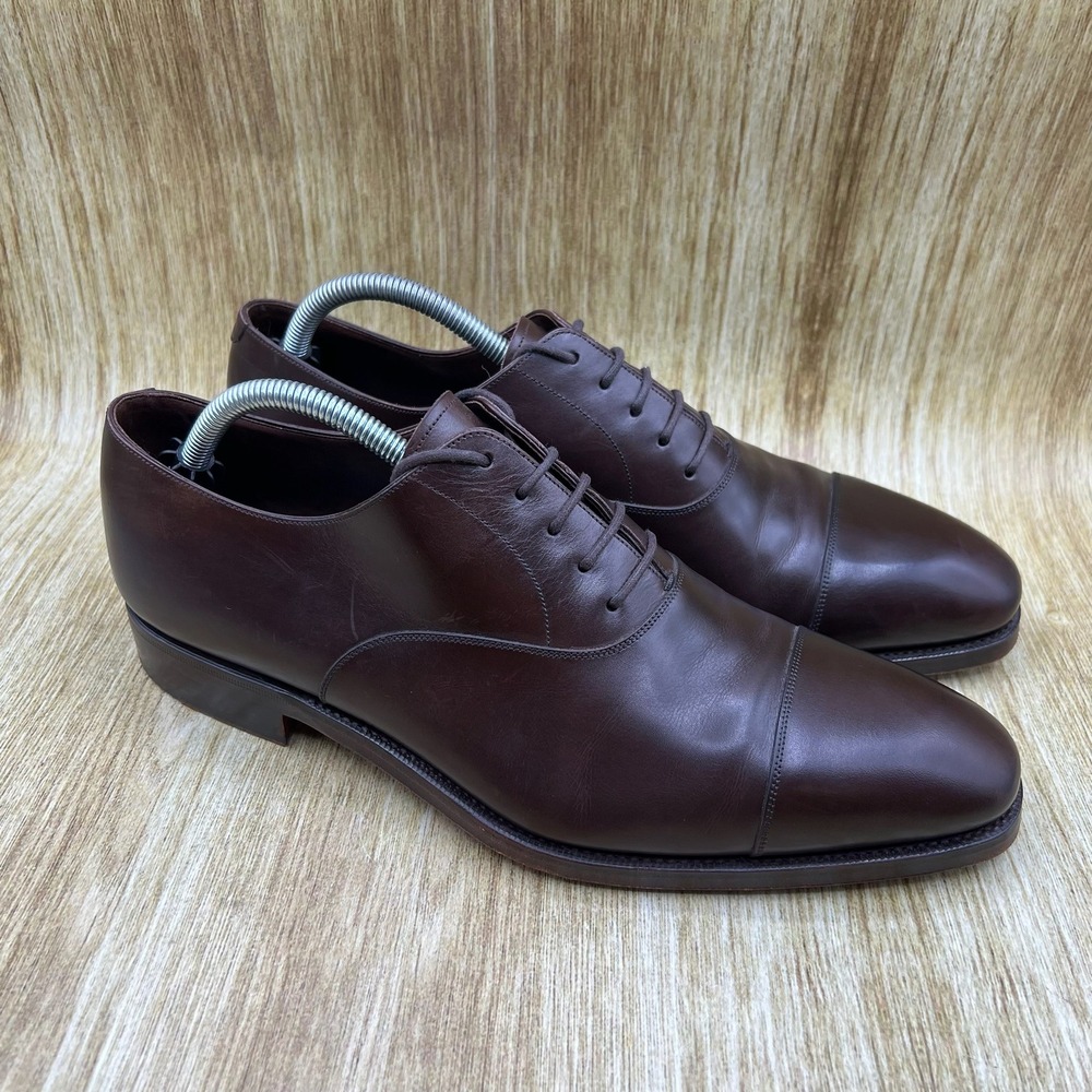 Carmina Shoemaker Cap Toe Oxford Men's Size UK 9 US 10 Brown Goodyear Welted